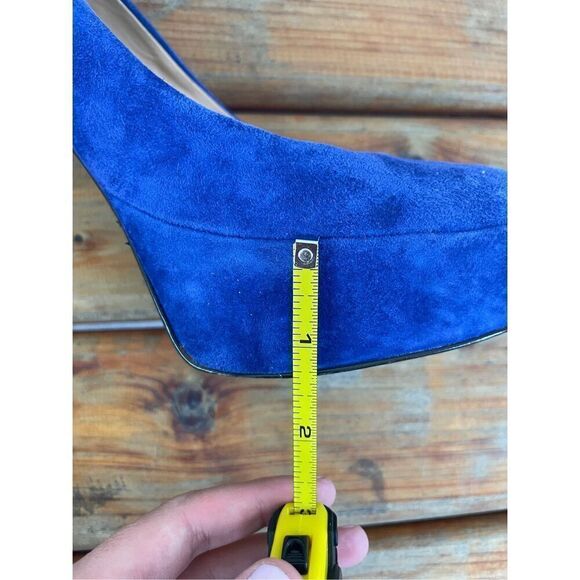 Diane Von Furstenberg Womens Blue Renee‎ Suede Pumps Size 7.5 $298.00 - Picture 9 of 10